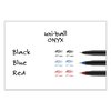 Uni-Ball ONYX Stick Roller Ball Pen, Fine 0.7mm, Blue Ink, Black Barrel, PK12 60145